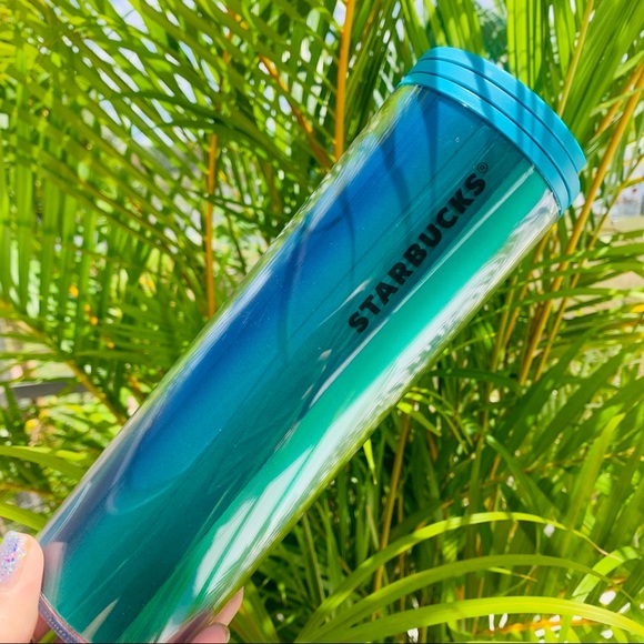 Starbucks Teal Iridescent Hot Tumbler Ombre Blue Cold Cup 16oz Insulated NWT - Picture 5 of 16